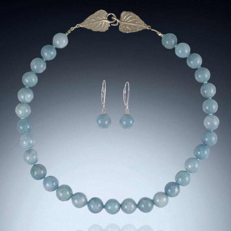 Milky Aquamarine Necklace Set