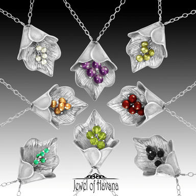 Leaf Silver Bell Necklaces