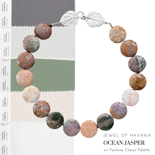 Ocean Jasper Statement Necklace with Patone Classic Core Color Palette