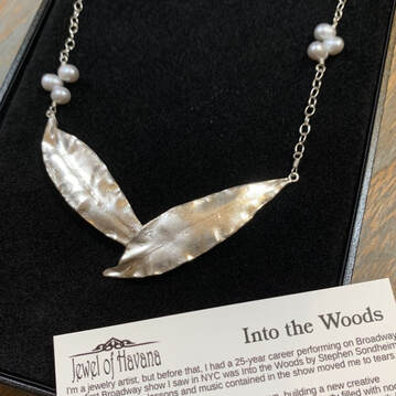 Into the Woods - Silver Coral Berry Leaf Necklace