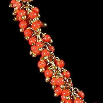 Coral Layering Necklace with Gold