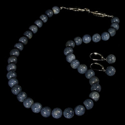 Natural Blue Coral Necklace Set