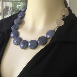 Handmade Natural Blue Coral Necklace