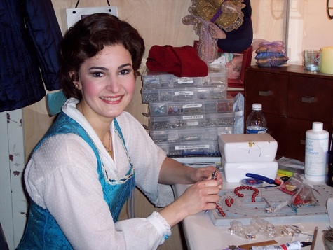 Ana Maria Andricain backstage in Beauty and the Beast on Broadway - Origin of Jewel of Havana