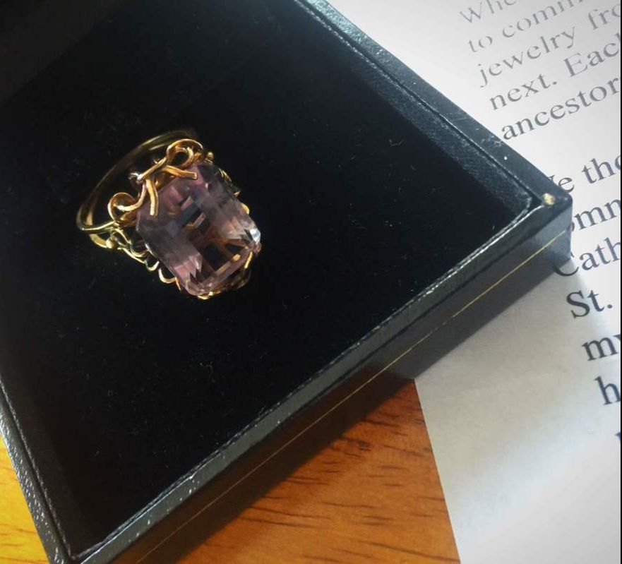 Amethyst and Gold Ring with Meaning