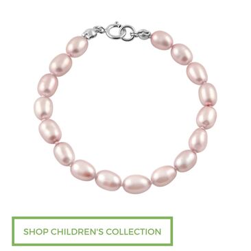 Pink Fresh Water Pearl Bracelet for Little Girls
