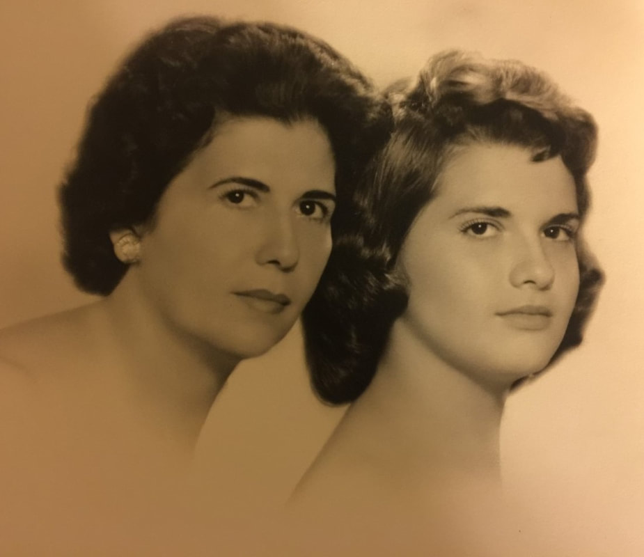 Mother and Daughter, Emma deVelasco and Zoila deVelasco Andricain just before fleeing Cuba