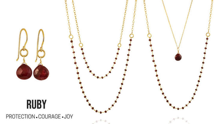 Ruby Jewelry - Ruby Necklace - Ruby Earrings